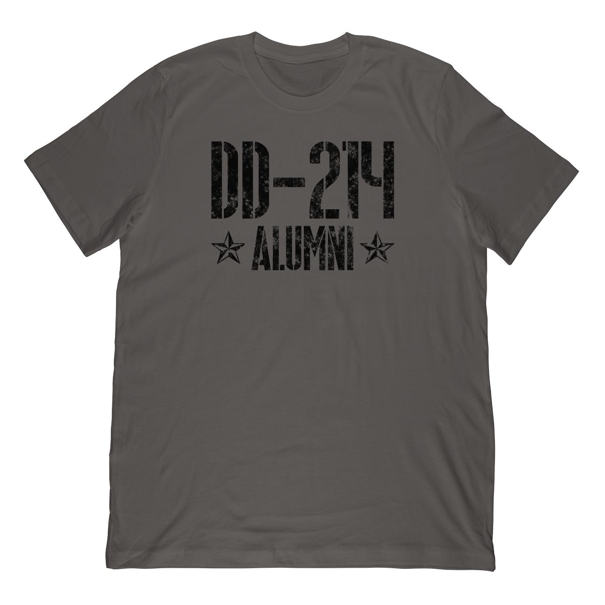 DD-214 Alumni In Black & Distressed T-Shirt