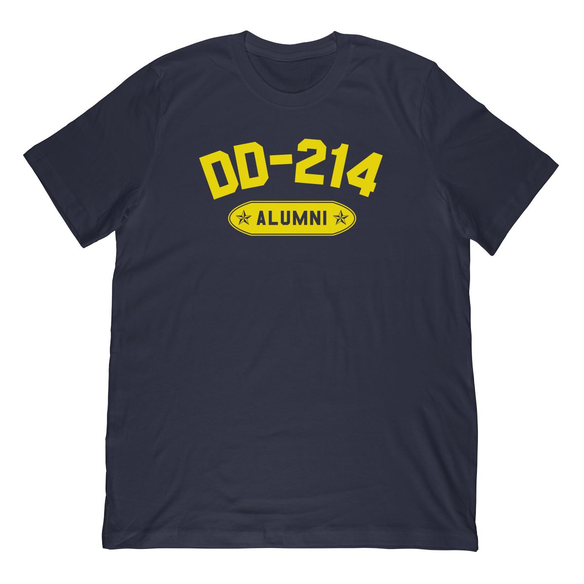 DD-214 Alumni In Yellow (Stamp Look) T-Shirt