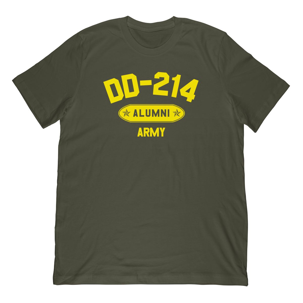 DD-214 Alumni Army In Yellow (Stamp Look) T-Shirt